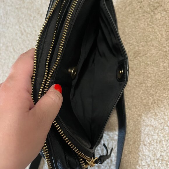 Margot Leopard Calf Hair and Black Leather Crossbody - Picture 3 of 6